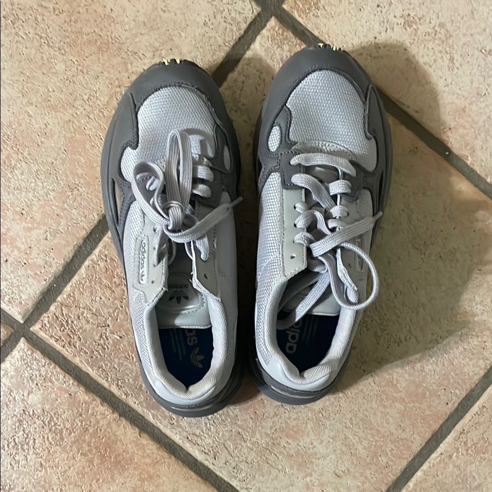 Adidas Women’s Light Gray and Dark Gray Sneakers